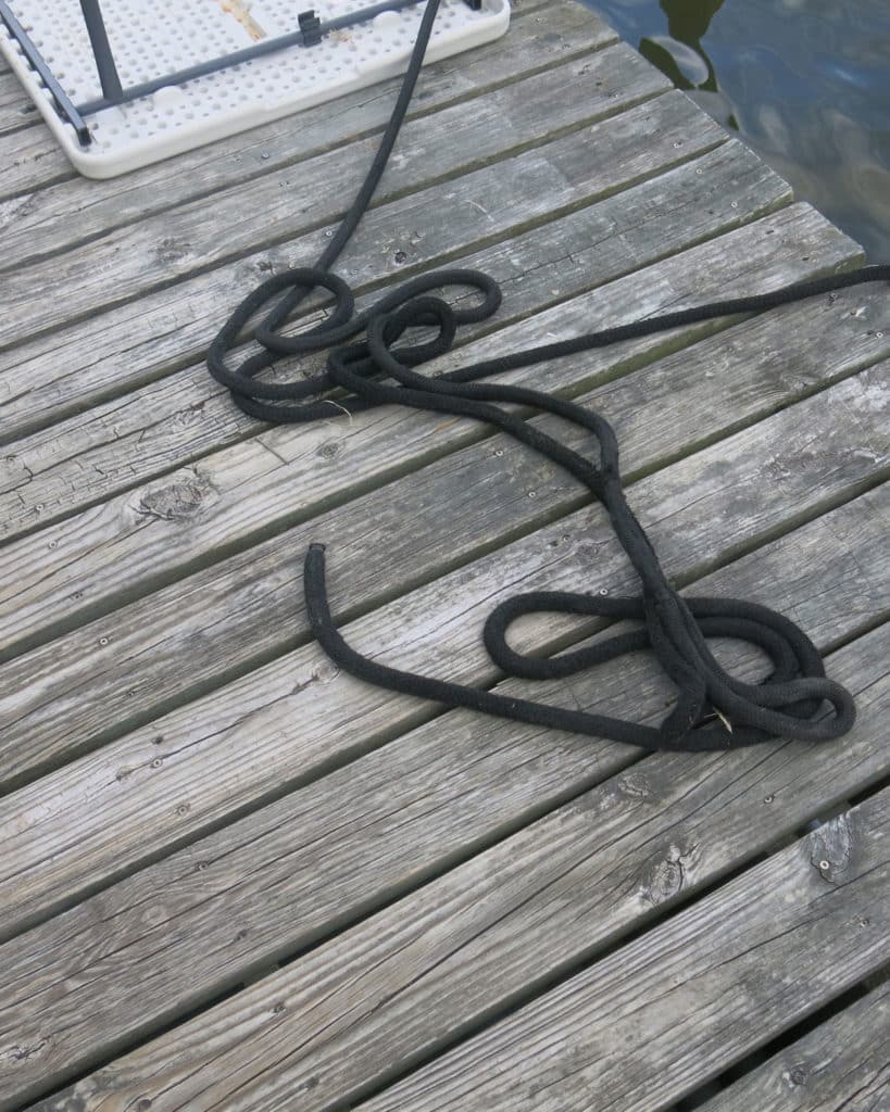 Messy dock lines are a trip hazard