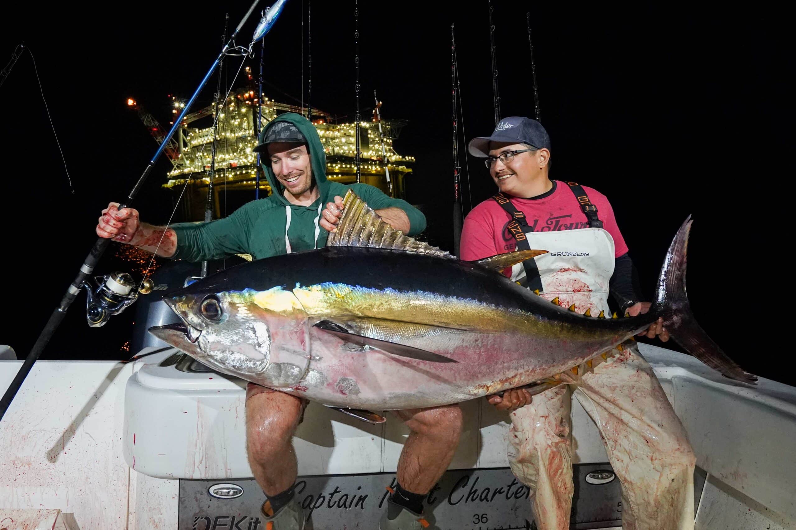 Yellowfin Tuna on Top Water Lures with Spinning Reels