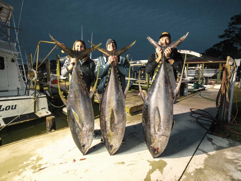 Three large tuna