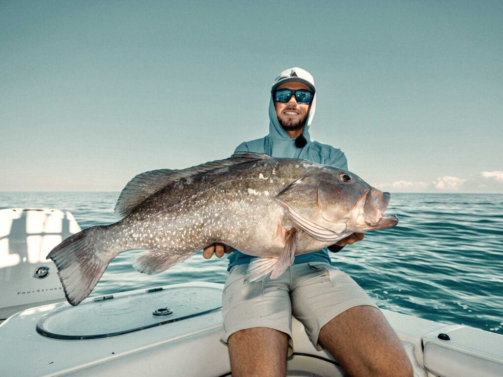 Red grouper on the boat
