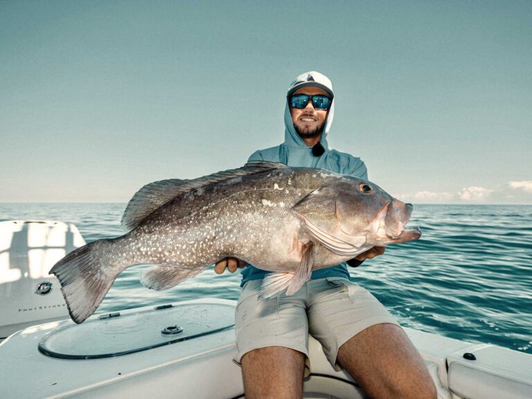Red grouper on the boat