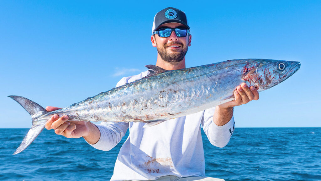 Angler with large kingfish