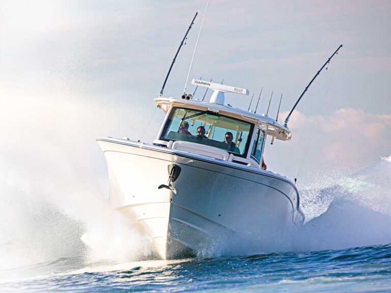 Large fishing boat out in the ocean