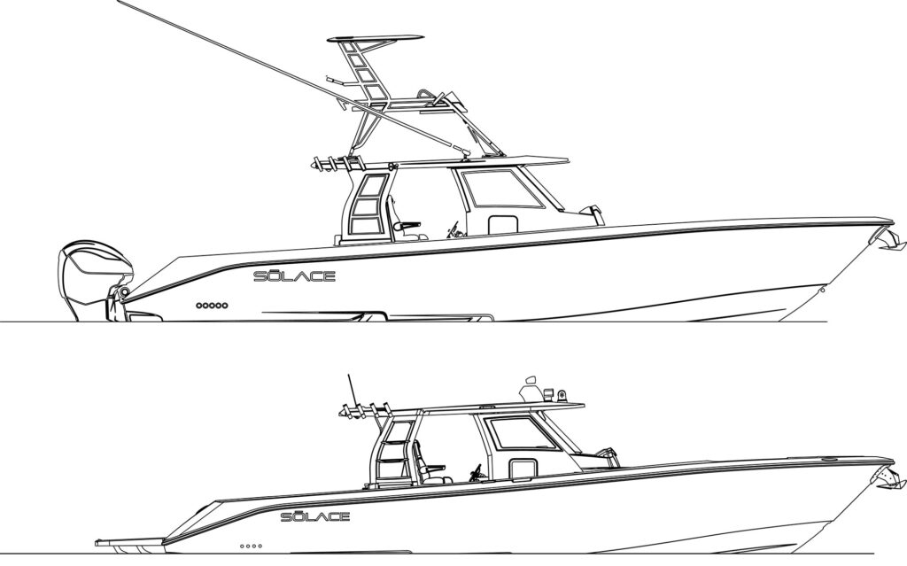 Solace illustrations of two boats