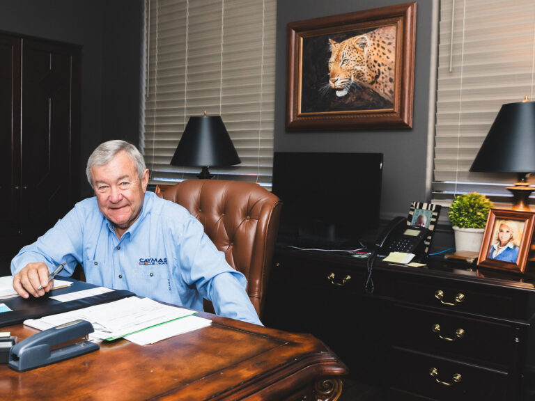 Earl Bentz at his desk