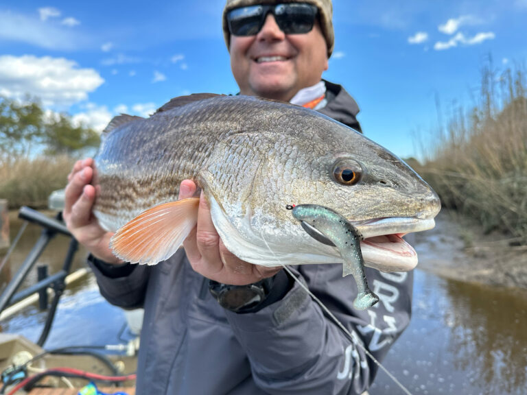 creek fishing for redfish