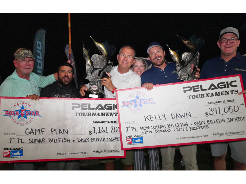 Top earners from the Pelagic Rockstar billfish tournament.