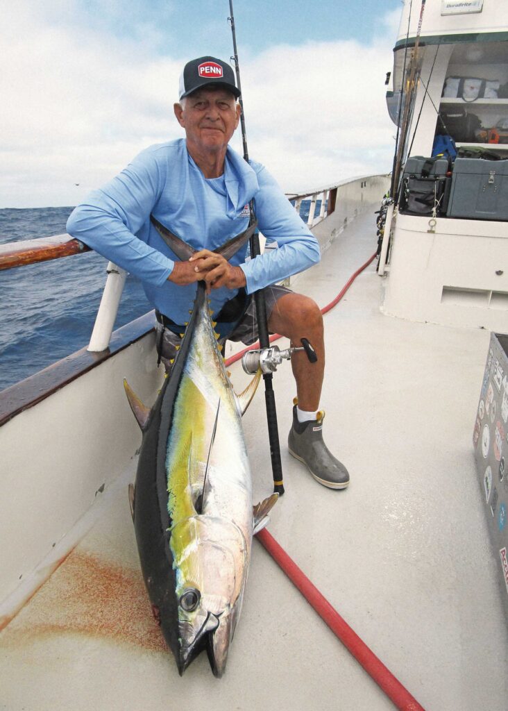 Large tuna on the boat