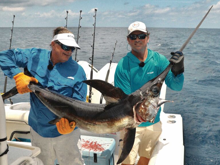 Swordfish caught by feel