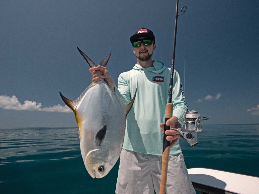 Fisherman with permit in the Keys