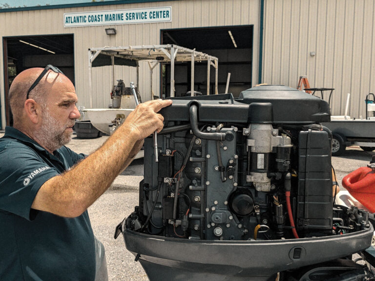 Inspecting an old outboard