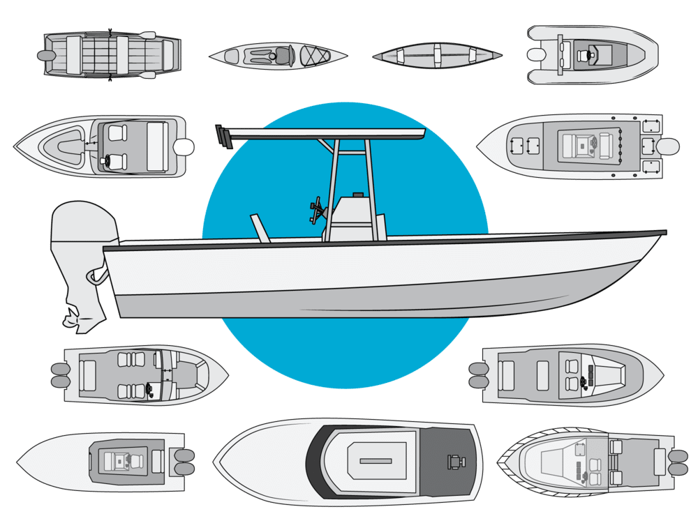 types of boats floating