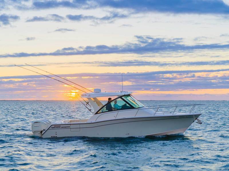 Grady-White Express 340 at sunset